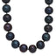 Sterling Silver Rhodium-plated 10-11mm Black Near-Round Freshwater Cultured Pearl 16 inch Necklace