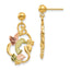 10k Tri-color Black Hills Gold Post Earrings
