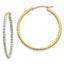 14K Gold Diamond Fascination Hoop Earrings with Polished Finish 35mm