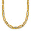 14k Polished 5.5mm Flattened Oval Cable Fancy Link 18 inch Necklace