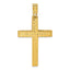14k Polished Diamond-cut Fancy Latin Cross Pendant