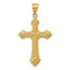 14K Gold Polished Cross Pendant with Solid Casted Design