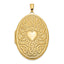 14k Celtic Knot Heart with Poem on Reverse 38mm Oval Locket