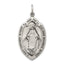 Sterling Silver 925 Antiqued Miraculous Medal Pendant Solid Die Struck Design