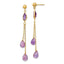 14k Amethyst Post Dangle Earrings