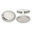 Polished Oval Cufflinks in Stainless Steel