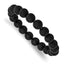 10mm Black Agate Beaded Stretch Bracelet