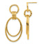 14K Polished and Textured Dangle Post Earrings