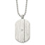 Dog Tag CZ Necklace in Stainless Steel, 20in