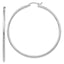 10k White Gold Diamond-cut 2mm Round Tube Hoop Earrings