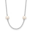 14k White Gold 4-5mm White Near-Round Freshwater Cultured Pearl 8-Station 16 inch Necklace