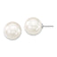 Majestic Rhodium-Plated Sterling Silver Shell Pearl Stud Earrings Elegant & Durable