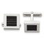 Stainless Steel Black-Plated Wire Square Cuff Links