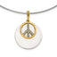 1928 Silver-tone & Gold-tone Crystal Peace Symbol Choker Necklace