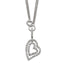 Sterling Silver Double Heart CZ Necklace
