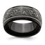 Titanium Wedding Band with Laser Pattern Engravable Gift