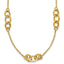 14K Yellow Gold Women's Fancy Necklace with Polished Open Link Design