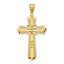 14K Diamond-cut Cross Pendant