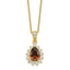 Cheryl Gold-Plated Sterling Silver CZ Teardrop Necklace for Women 18.5 Inch