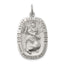 925 Sterling Silver Antiqued St. Christopher Medal Solid Die-Struck Pendant