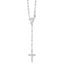 Sterling Silver Polished Bead Rosary 18 inch Necklace