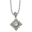 Polished Enamel & Glass Necklace in Stainless Steel, 24in