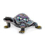 Luxury Giftware Pewter Bejeweled Crystals Pewter-tone Enameled AMAZING AZURE Turtle Trinket Box with Matching 18 Inch Necklace