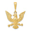 10K Gold Solid Polished Eagle Charm with Elegant Themed Design
