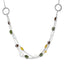 Sophia Jewelers Sterling Silver Antiqued CZ Necklace with Toggle Clasp