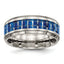 Carbon Fiber Inlay Wedding Band in Titanium, 8mm