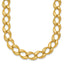 14k Brushed and Polished 9mm Fancy Curb Link 17 inch Necklace