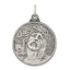 Sterling Silver 925 Ecce Homo Antiqued Medal Pendant Solid Vintage-Inspired Charm