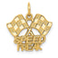 14K Gold Racing Flags SPEED FREAK Charm for Men Polished Finish