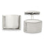 Stainless Steel Polished CZ Cuff Links