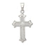 Sophia Jewelers Sterling Silver Cross Pendant with Polished Textured Design