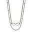 Double Hearts Two-Strand Necklace in Stainless Steel