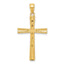 14K Gold Reversible Satin Diamond-Cut Cross Pendant by Sophia Jewelers