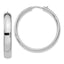 Sterling Silver 925 Rhodium-Plated Hoop Earrings, Polished Elegant Design
