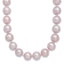 Sterling Silver Rhodium-plated 9-10mm Purple Near-Round Freshwater Cultured Pearl 16 inch Necklace