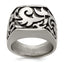 Edward Mirell Titanium Casted Design Signet Ring
