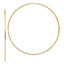 10K Gold Polished Endless Hoop Earrings for Women Large, Lightweight Design