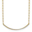 14K and Rhodium-Plated Polished and Diamond-cut Bar Necklace