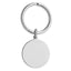 Rhodium-plated Kelly Waters Polished Round Key Ring