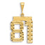 14K Gold Large Brushed Diamond-Cut Number 81 Charm