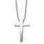 Chisel Stainless Steel Polished Cross Pendant on a 22 inch Ball Chain Necklace