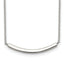 Sterling Silver Rhodium-plated With 2in ext. Bar Necklace