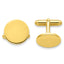 Gold-Tone Polished Round Engravable Cuff Links by Kelly Waters