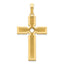 14k Polished and Satin Cross Pendant