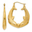 14K Gold Polished Dolphin Hoop Earrings for Women by Sophia Jewelers
