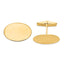 Men's Polished 14K Yellow Gold Oval Cuff Links